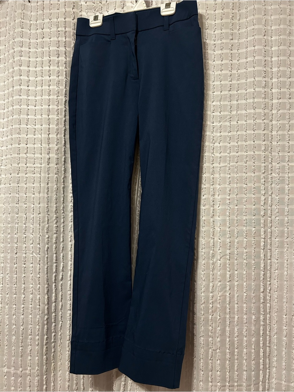 Maurices Navy Blue Dress Pants Trousers Flat Front Professional Sz 14